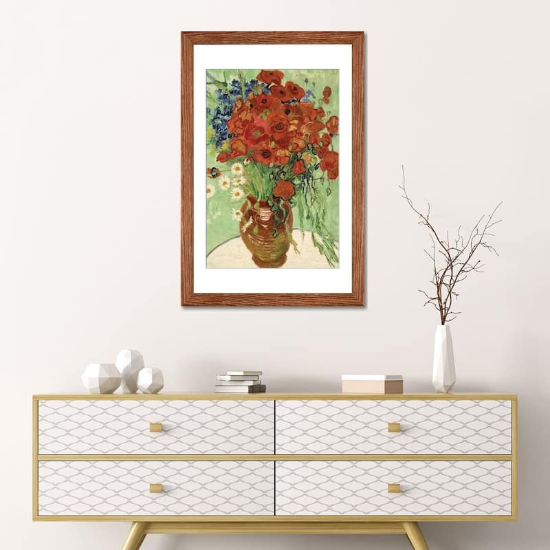 iCanvas "Vase with Daisies and Poppies" by Vincent van Gogh