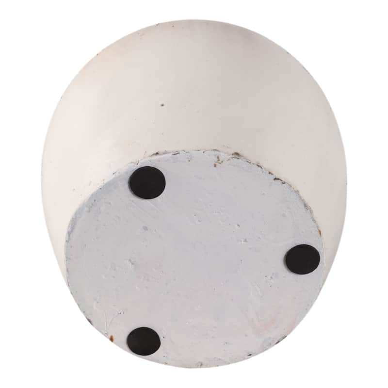 Modern Terracotta Tall Vase with Speckled Finish - Ivory & Brown