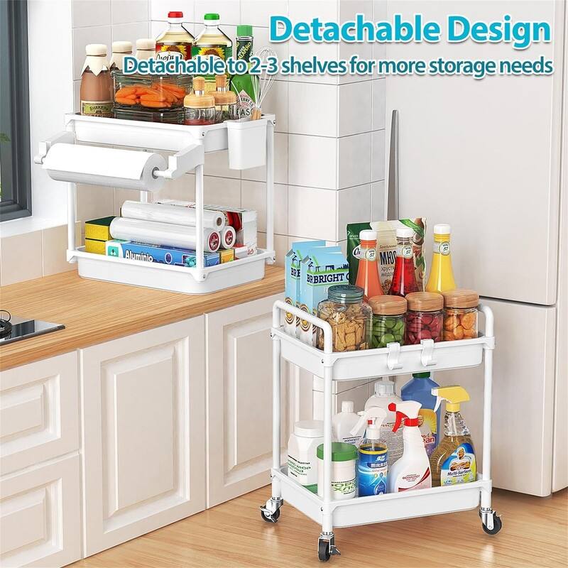 4-Tier Bathroom Organizer - 10.6"D x 15"W x 38.6"H