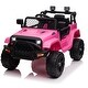 preview thumbnail 1 of 16, 12V Kids Electric Ride On Car with Remote Control Pink