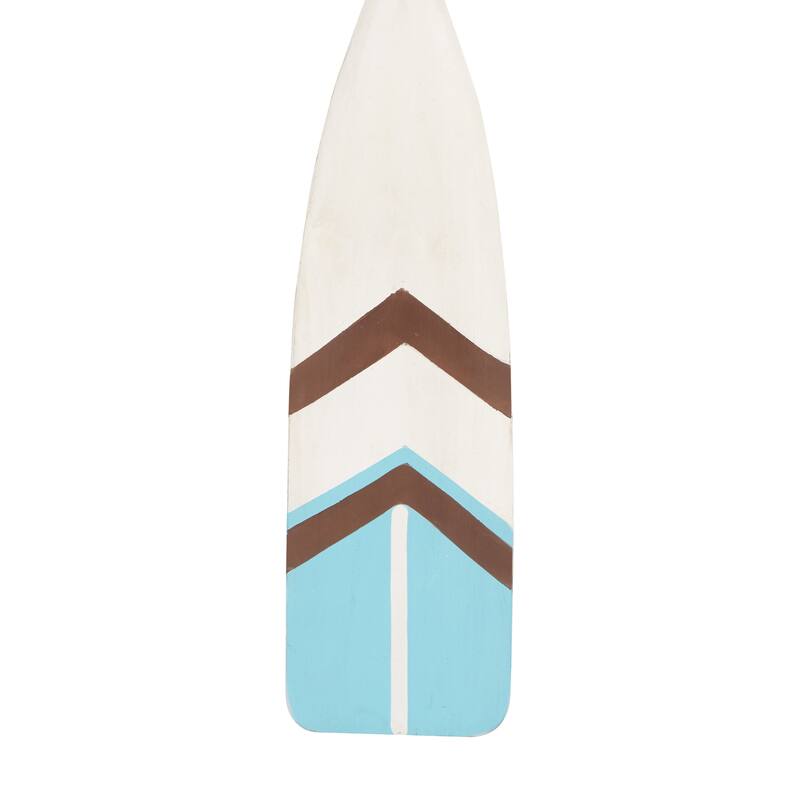 Brown or White Wood Novelty Canoe Oar Paddle Wall Decor with Arrow and Stripe Patterns - 6 x 2 x 61