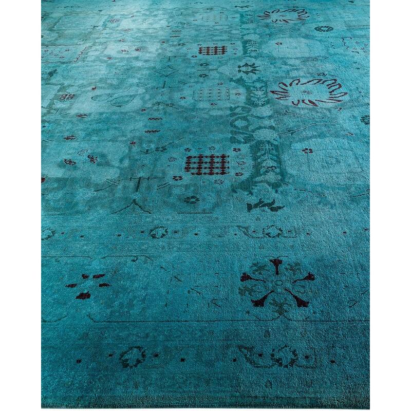 Vibrance One-of-a-Kind Hand-Knotted Area Rug - Blue, 11' 10" x 18' 10" - 11' 10" x 18' 10"