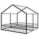 preview thumbnail 7 of 15, Metal Twin Size House Platform Kids Beds Frame, 2-in-1 Design with Guardrails, Black
