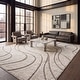 preview thumbnail 11 of 21, SAFAVIEH Florida Shag Sigtraud Abstract Waves 1.2-inch Thick Rug