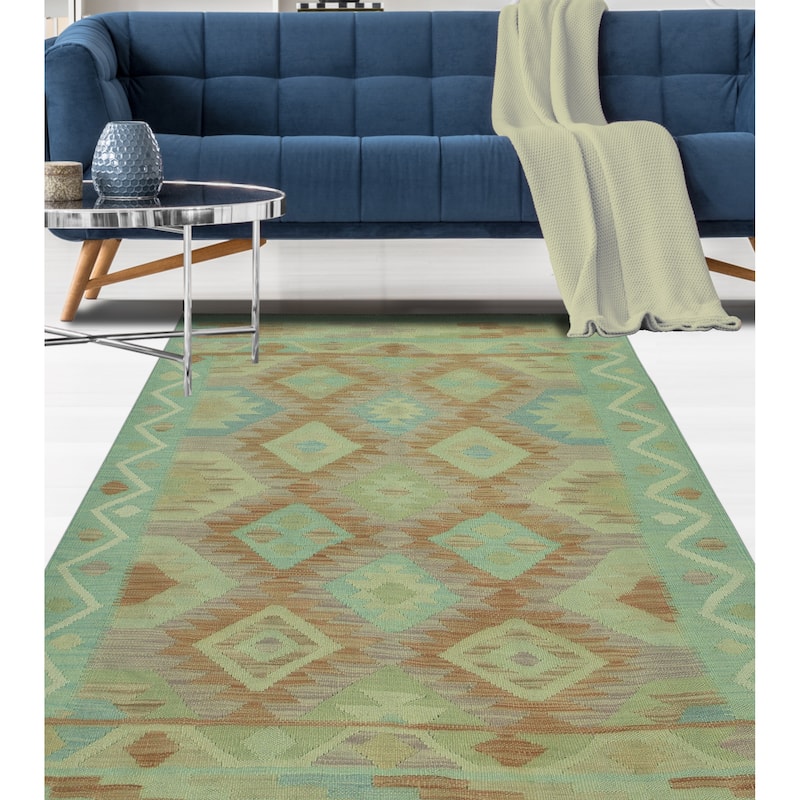 Sun Faded Flatweave Knight Red/Rust Rug - 3'10" x 5'8"