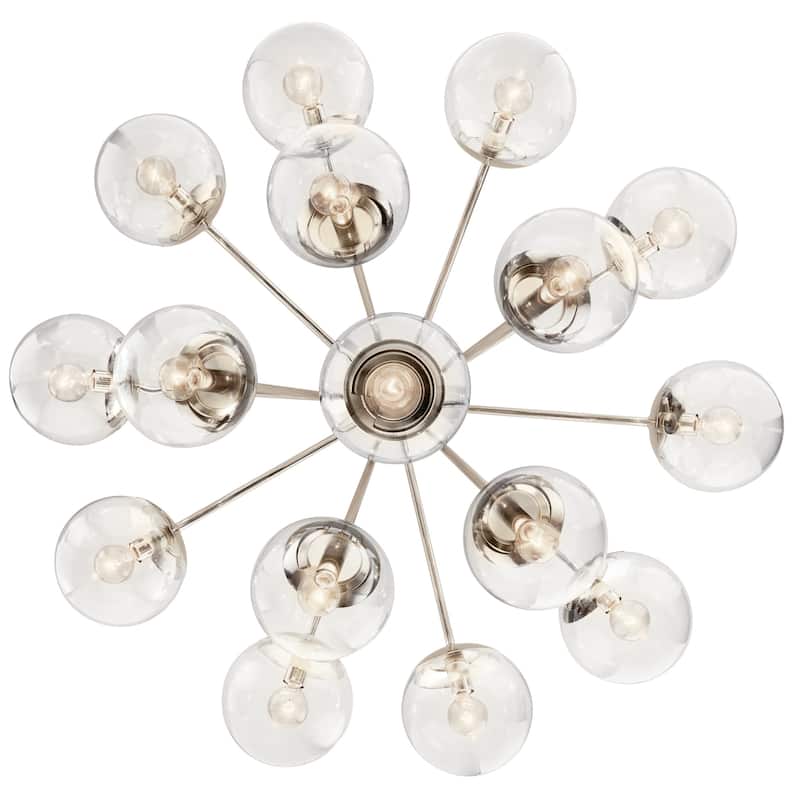 Kichler 52702CLR Silvarious 16 Light 38" Wide Chandelier with Clear