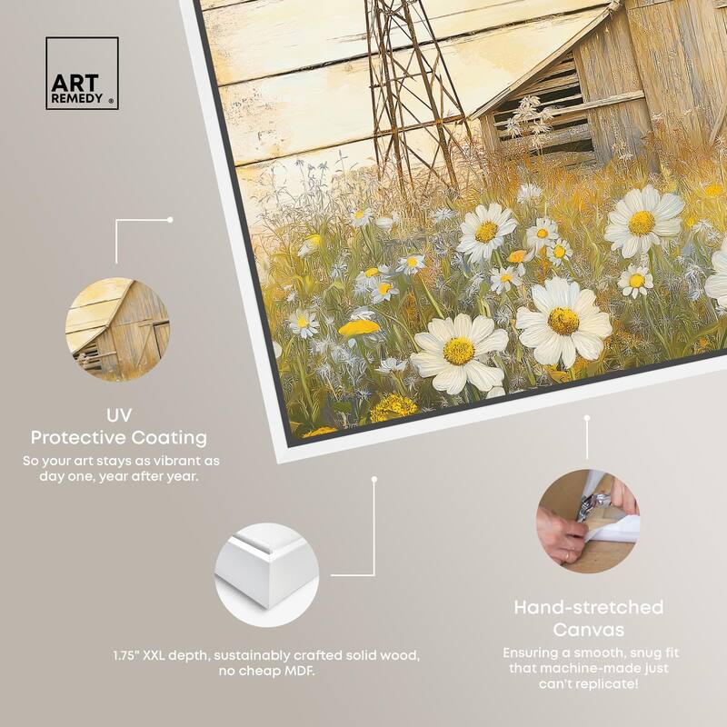Old Windmill Canvas by Art Remedy