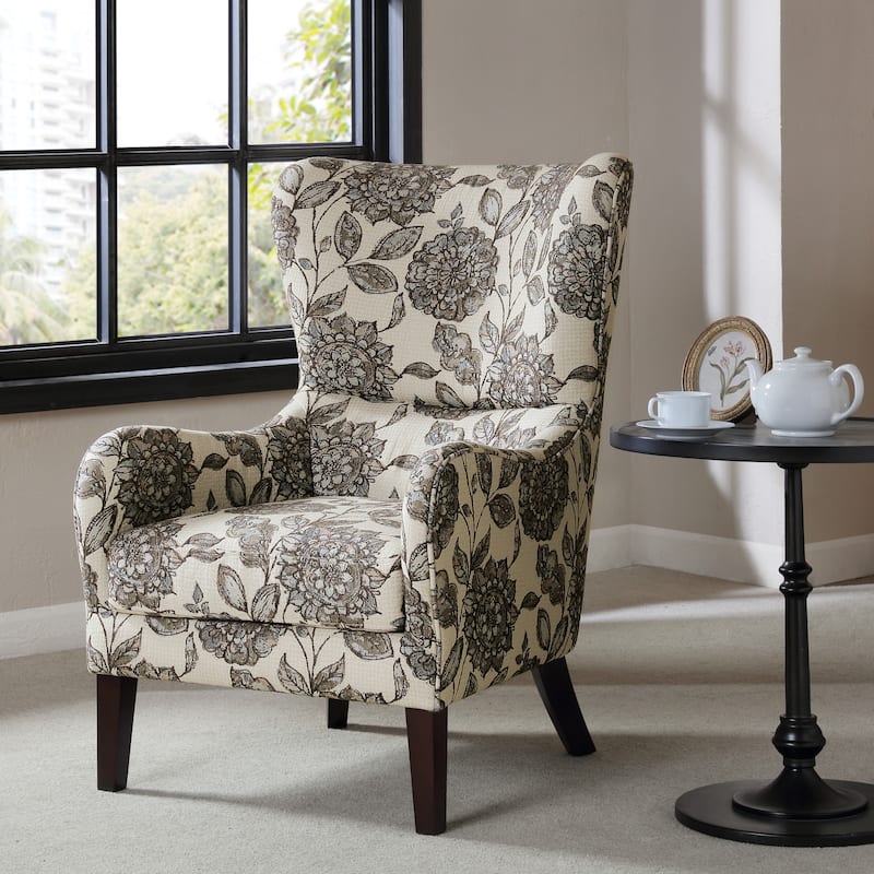Madison Park Leda Swoop Wing Chair - Multi
