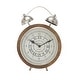 preview thumbnail 2 of 4, The Novogratz Brown Mango Wood Clock with Bell Style Top - 3W x 7L x 10H