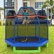 preview thumbnail 4 of 24, Costway 7 FT Kids Trampoline with Safety Enclosure Net Spring Pad