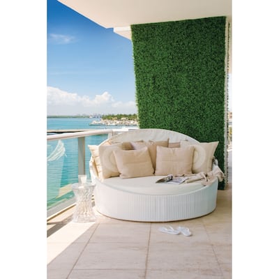 20 in x 20 in Artificial Boxwood Hedge for Outdoor Patio/Deck Privacy - Set of 8pc - Set of 8pc
