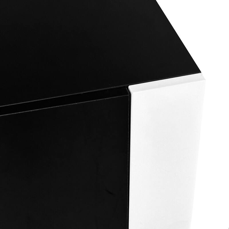 Modern 68.1 TV Stand with Built-in Fireplace, High Gloss Finish, and Spacious Cabinets for Organized Living.