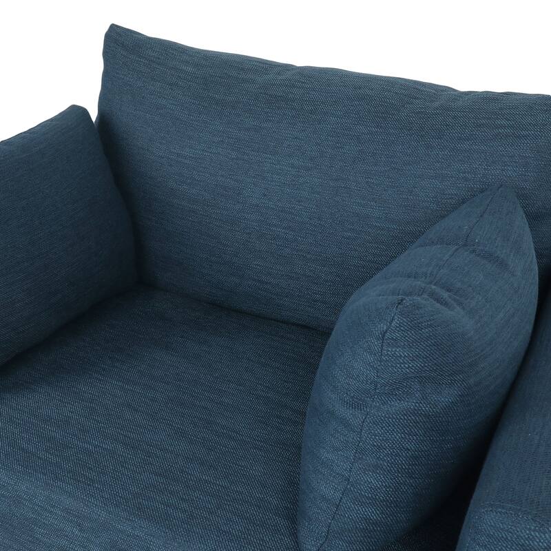 Roomfitters Modern Upholstered Accent Club Chair with Cushions, Mid-Century Supportive Lounge Seating