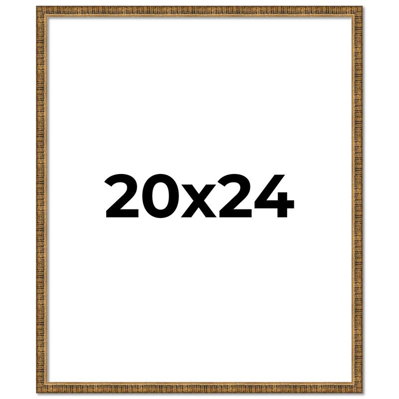 20x24 Frame Gold Solid Wood Picture Frame - Complete Modern Photo