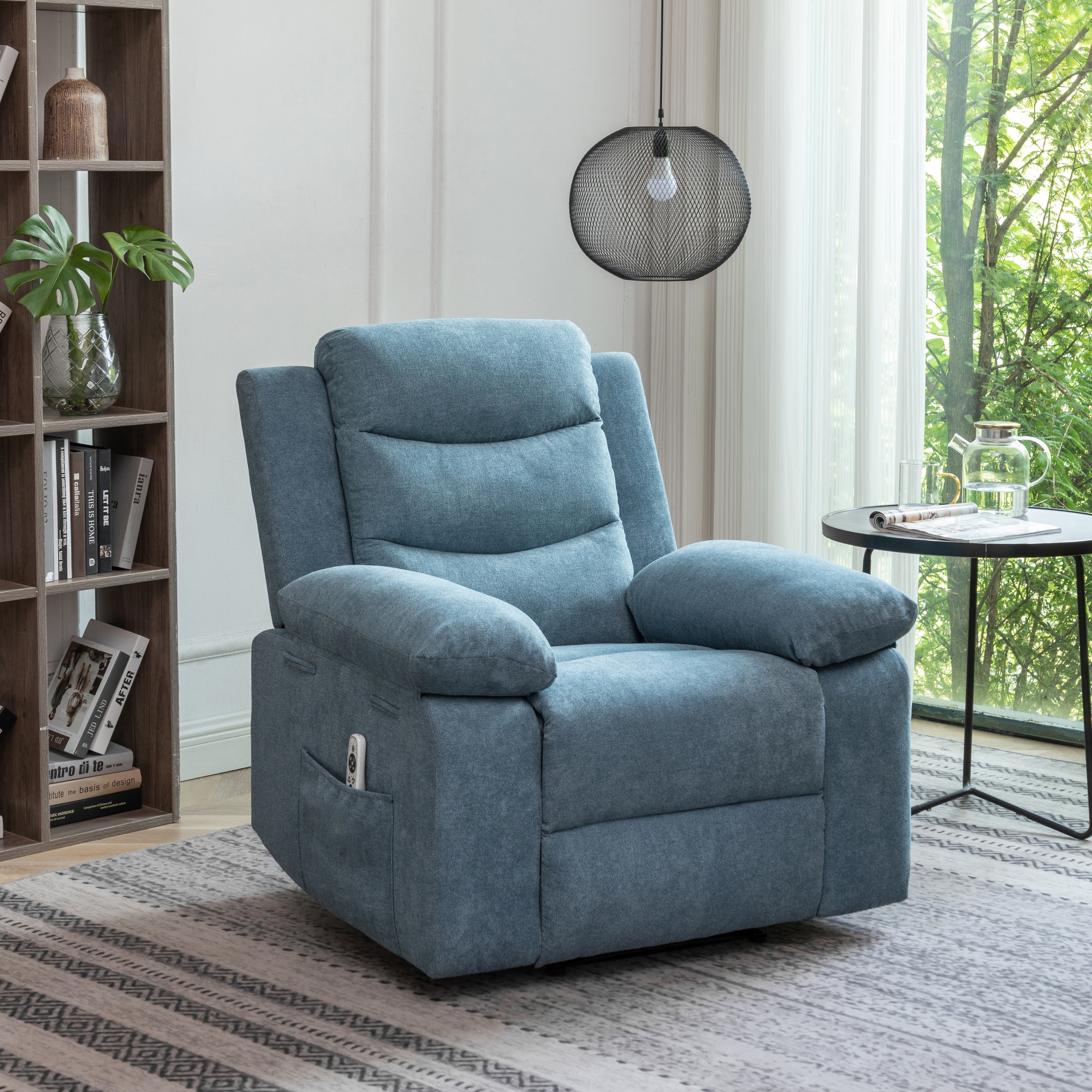 Blue recliners outlet on sale