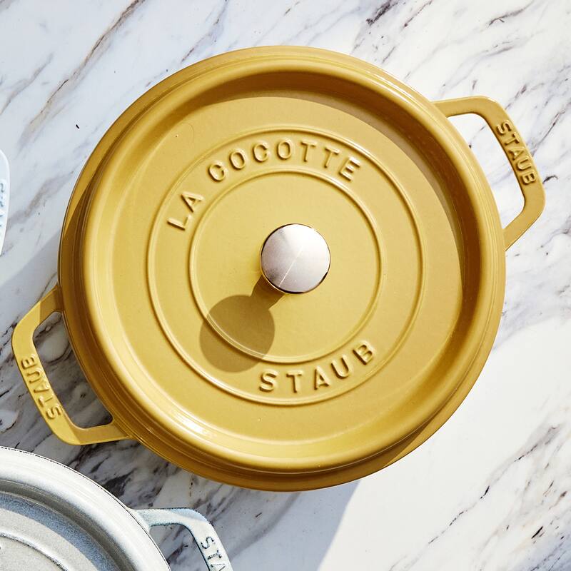 STAUB Cast Iron 4-qt Round Cocotte