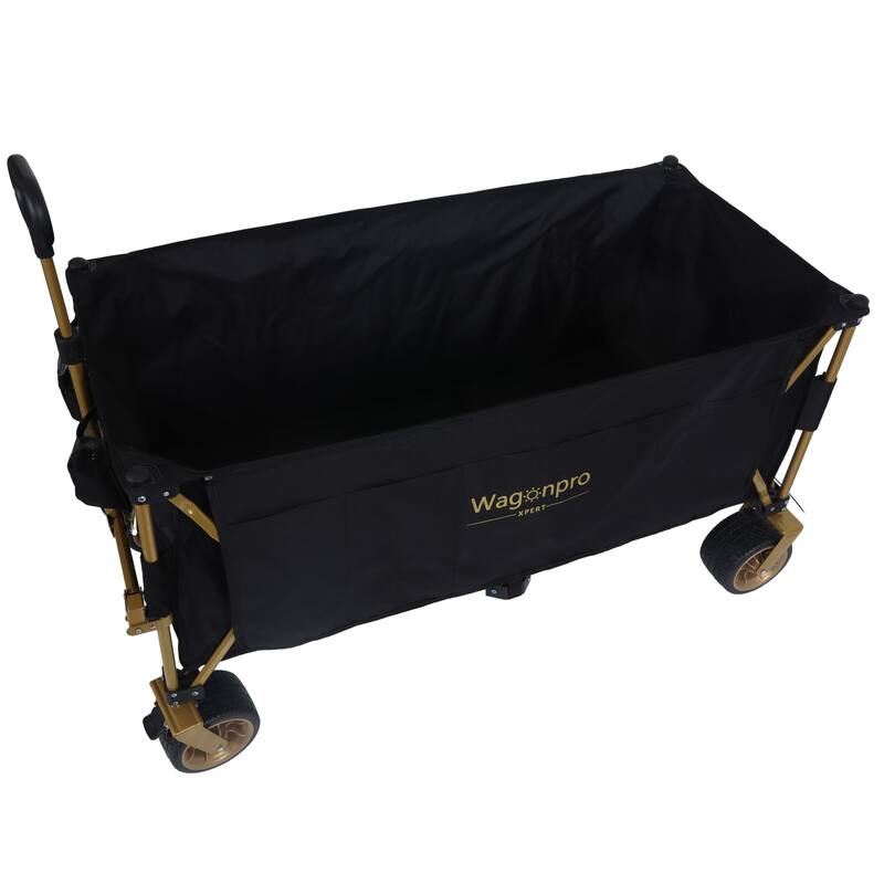 51-inch Extra long Heavy-Duty Foldable Utility Wagon, Patented Ultra-Stable Frame,1:6 Space-Saving Fold & 7" All-Terrain Wheels