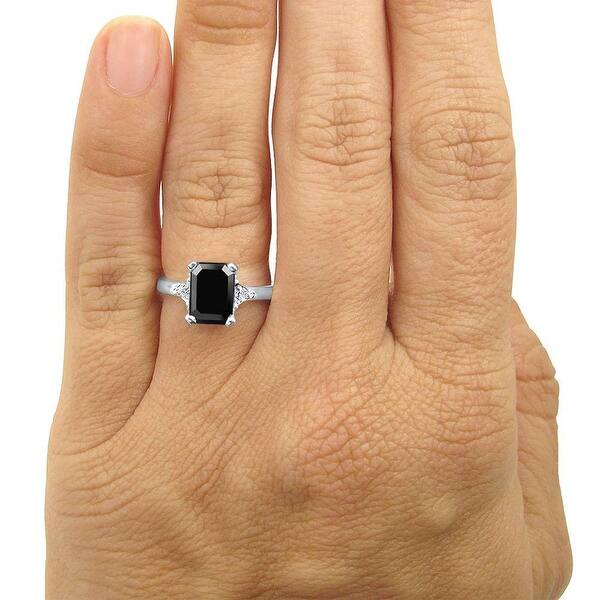 Certified 3-Stone Emerald Cut Diamond Engagement & Wedding Ring 14K White Gold Certified 3-Stone Emerald Cut Diamond Engagement & Wedding Ring 14K White Gold