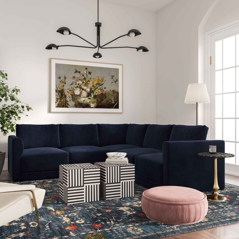 Blue Corner Chair Living Room Furniture Bed Bath Beyond