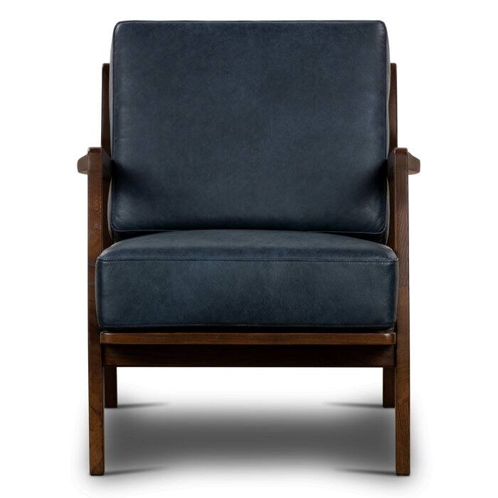 Poly & Bark Verity Leather Lounge Chair - Full Grain Genuine Italian Leather