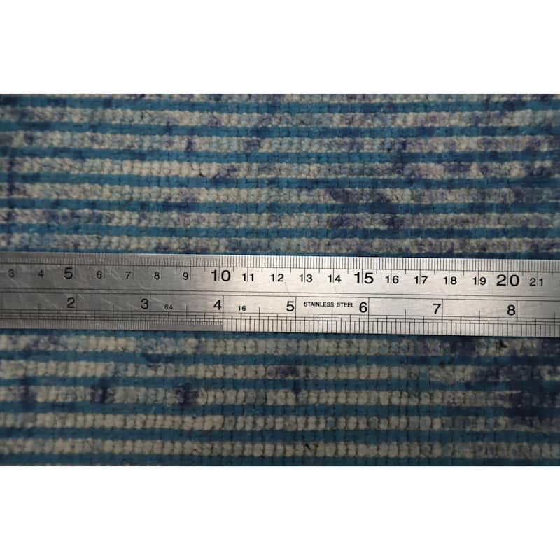 Hand Knotted Oriental Viscose Silk Carpet Modern All-Over Purples Abstract Area Rug - 7' 8'' X 5' 5''