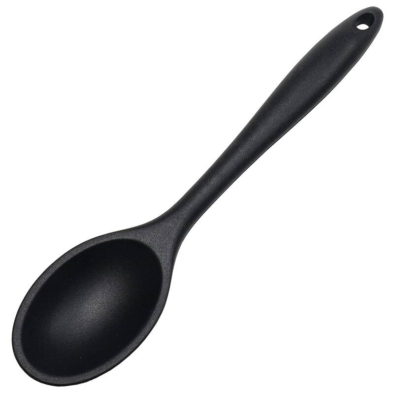 Chef Craft 11" Premium Heat Resistant Silicone Cooking / Basting Spoon - Black
