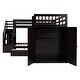 preview thumbnail 7 of 25, L-Shaped Triple Bunk Bed With 3 Drawers, Desk and Wardrobe, Espresso