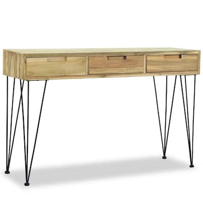 vidaXL Console Table 47.2"x13.8"x29.9" Solid Teak