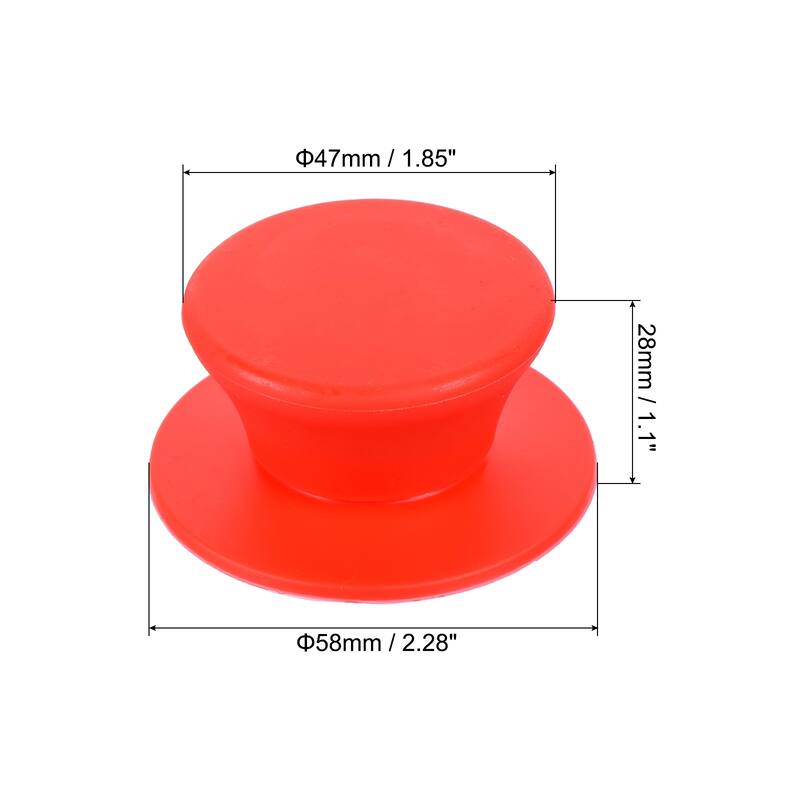 1Set Universal Pot Lid Top Replacement Knob Heat Resistant Lid Handles - Red