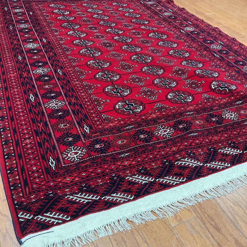 HERAT ORIENTAL Handmade Turkoman Wool Rug - 4'6" x 6'6"