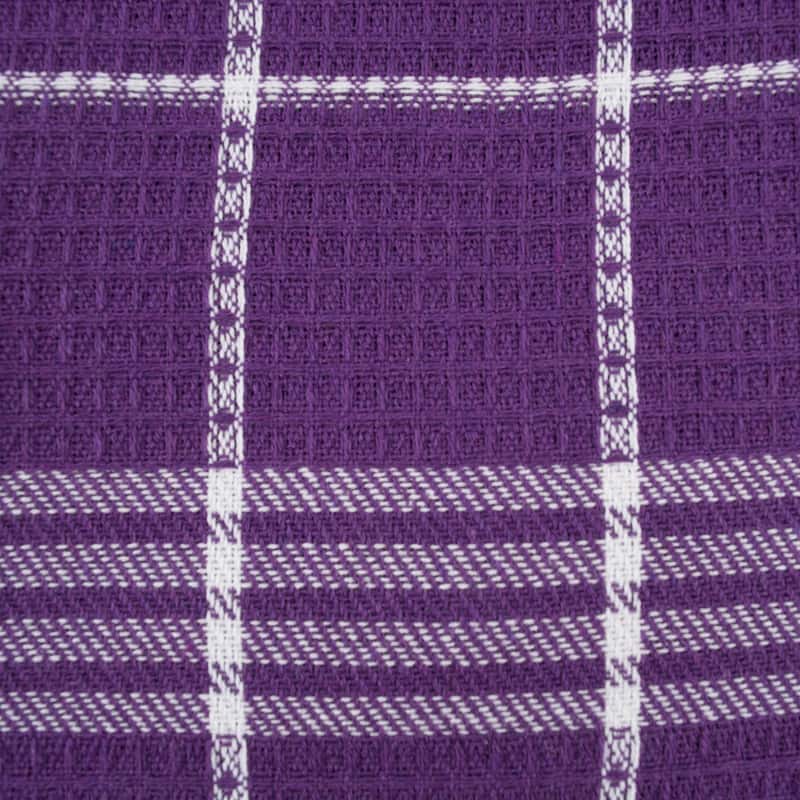 J&M Eggplant Waffle Weave Dishtowel (Set of 6)