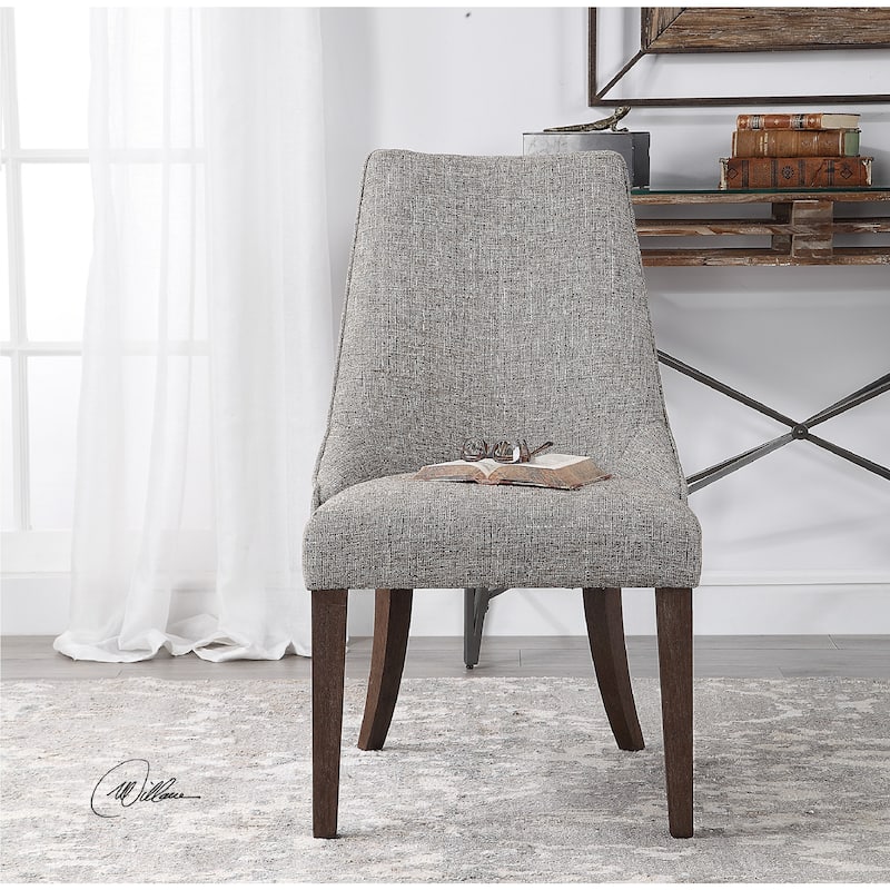 38" Daxton Tailored Backrest Earth Tone Armless Tapered Legschair