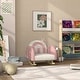 preview thumbnail 6 of 7, Kids Rocking Chair, Princess Crown Toddler Chair, Children's Armchair Rocker with Rainbow Backrest