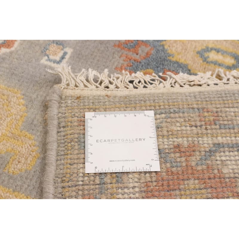 ECARPETGALLERY Hand-knotted Royal Oushak Grey Wool Rug - 4'0 x 6'0