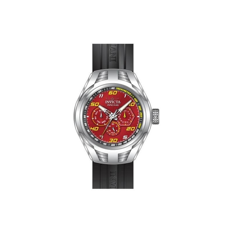 Invicta Men's 47727 Invicta Racing Quartz Chronograph Red, Black Dial Watch - Red