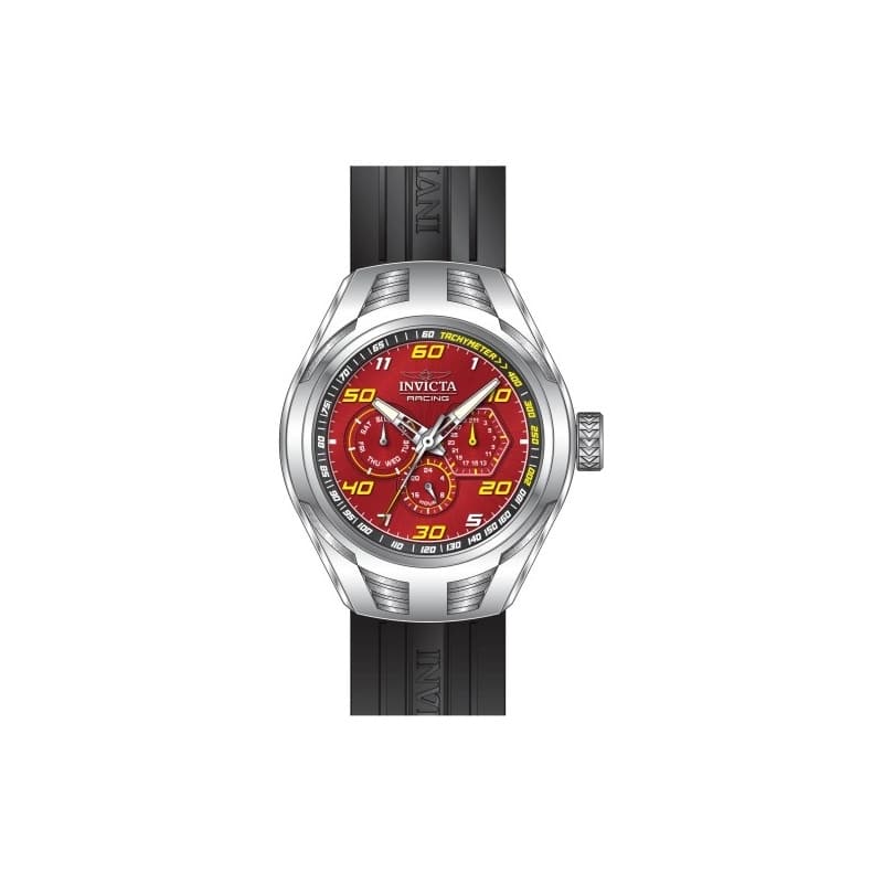 Invicta Men's 47727 Invicta Racing Quartz Chronograph Red, Black Dial Watch - Red