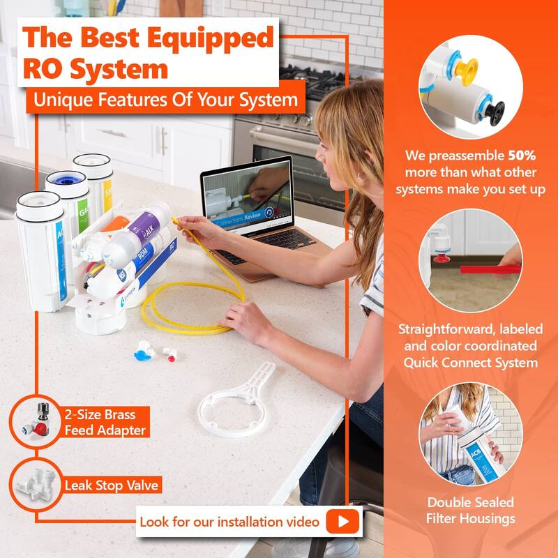 Reverse Osmosis Water Filter System, Chlorine, Fluoride, Nitrates