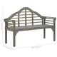 preview thumbnail 8 of 30, vidaXL Patio Queen Bench with Cushion 53.1" Solid Acacia Wood - 53.2" x 21.7" x 37.4"