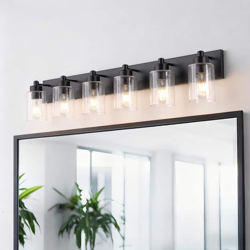 Lydia Seeded Glass/Iron LED Vanity Light, by JONATHAN Y