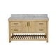 preview thumbnail 5 of 12, KitchenBathCollection Birmingham 60" Single Bathroom Vanity with Carrara Marble Top