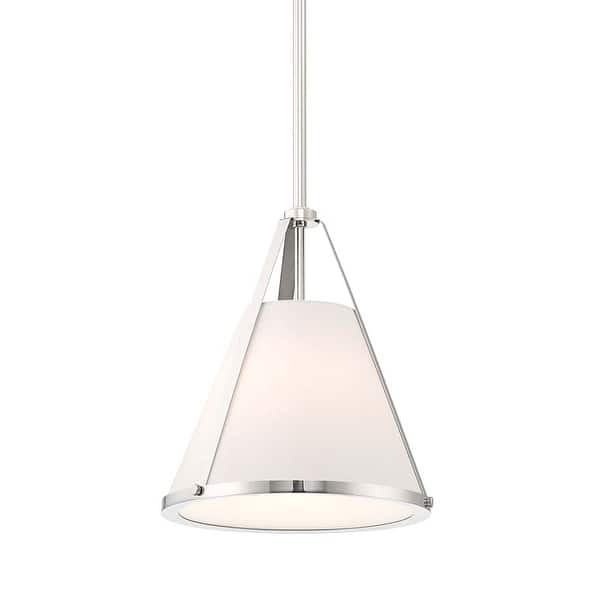 slide 2 of 11, Crystorama Lighting Group FUL-900 Fulton 10" Wide Mini Pendant Polished Nickel