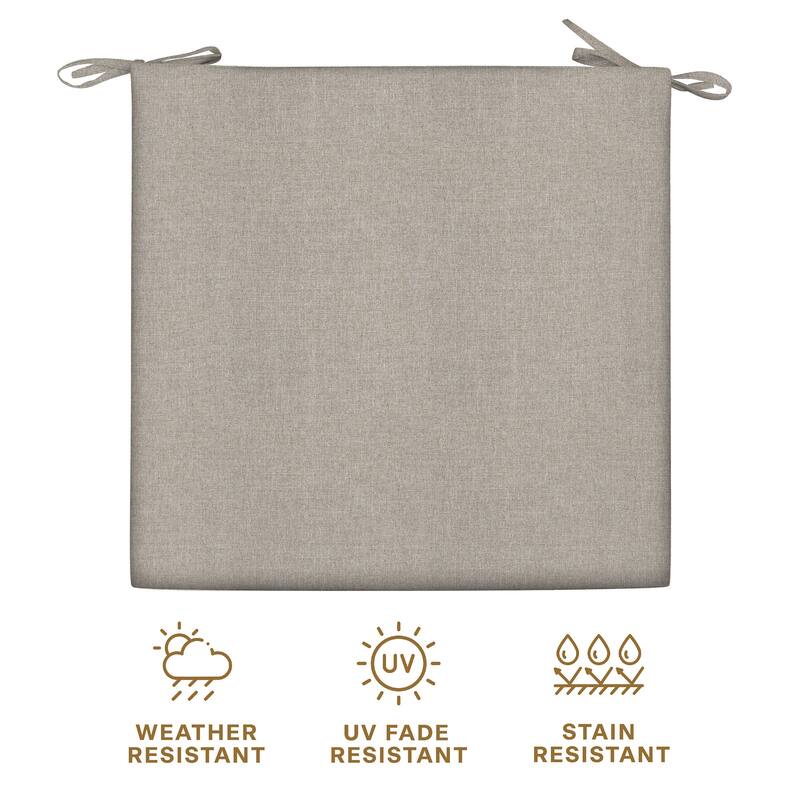 Outdoor Premium Dining Seat Cushion (2-Pack) - 20" wide x 20" deep x 4" thick