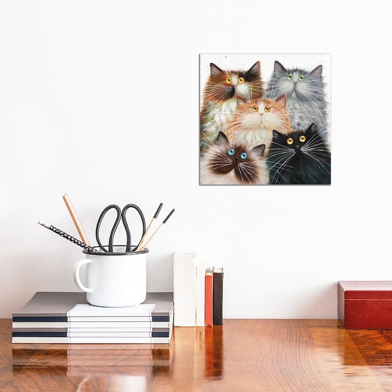 iCanvas "Fluffy Five" by Kim Haskins Canvas Print - 12x12x1.5