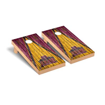 Shaw University SU Bears Triangle Cornhole Board Set