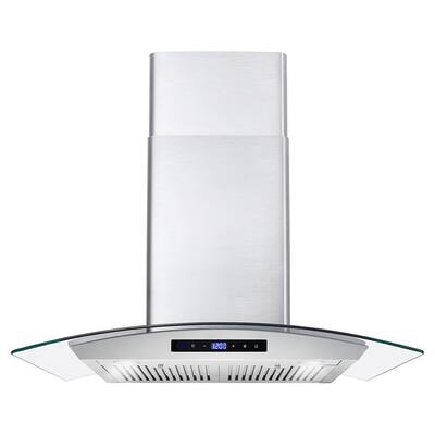 Cosmo 30 in. Ducted Wall Mount Range Hood in Stainless Steel with Touch Controls, LED Lighting and Permanent Filters