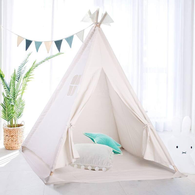 Indoor Dollhouse Indian Play Tent Children Teepee Tent - 47 in. x 47 in.x 52 in.