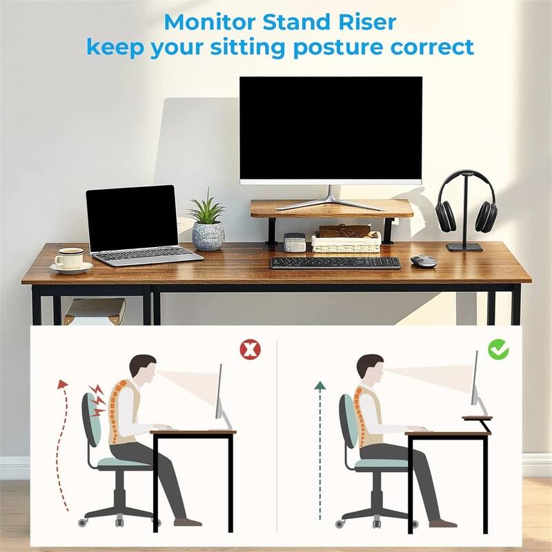 Computer Home Office Desk with Monitor Stand
