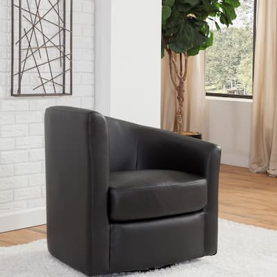 Grafton Soraya 360 Swivel Accent Chair Faux Leather