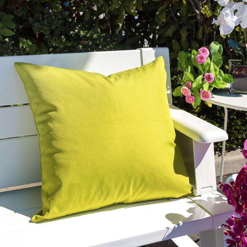 Outdoor Indoor Throw Pillow Weather Resistant Solarium Polyester 20x20 Inches