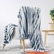 preview thumbnail 3 of 5, Blue Stripe Polyester Queen Quilted Blanket 60 in. x 80 in.